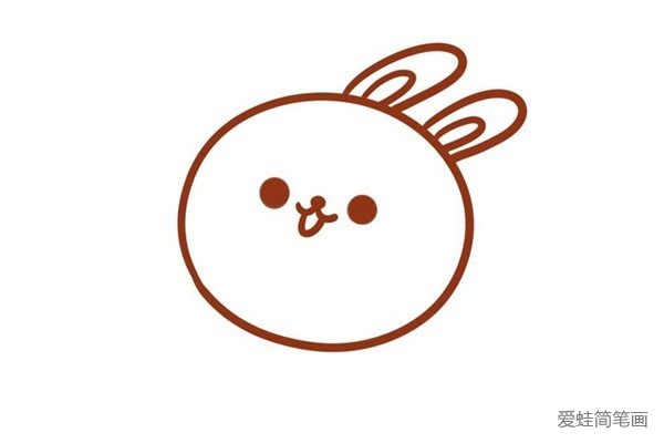 吃月饼的兔子简笔画