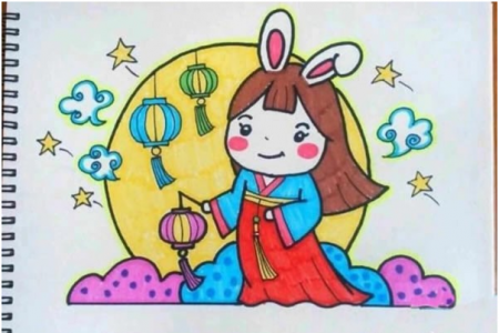 中秋节主题儿童画