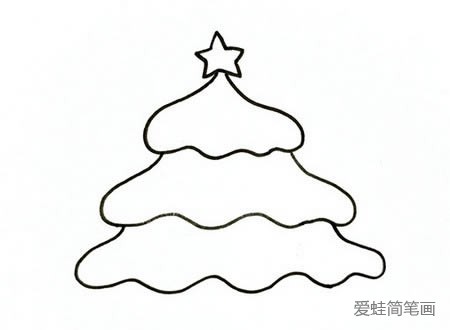 彩色圣诞树简笔画如何画简单又漂亮
