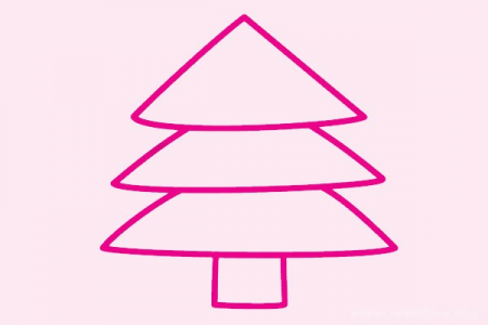 超简单的圣诞树简笔画