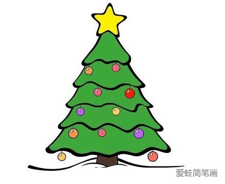 圣诞树简笔画