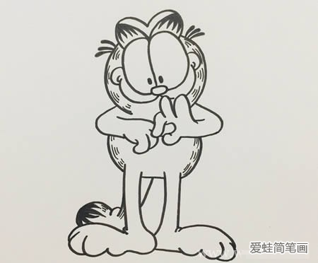 加菲猫如何画简单又漂亮