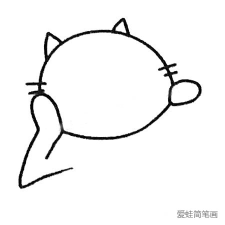 加菲猫简笔画的画法步骤教程