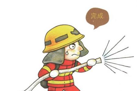 幼儿园消防员简笔画