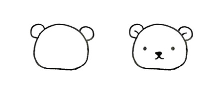 卡通玩具小熊的简笔画简单画法