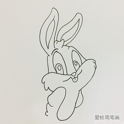 彩色的兔八哥简笔画