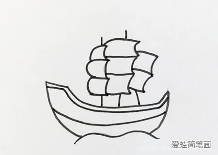 帆船如何画简笔画