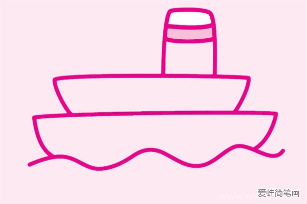 轮船简笔画的画法