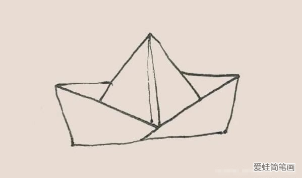 折纸船简笔画