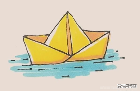 折纸船简笔画