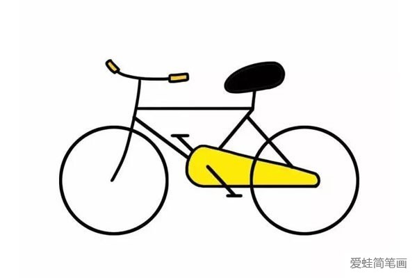 儿童学画自行车简笔画步骤教程