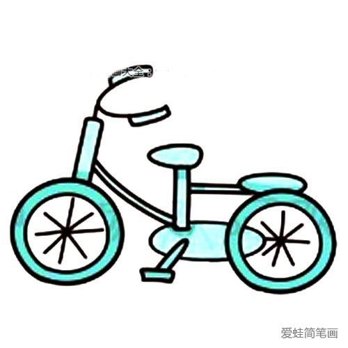 简笔画自行车的画法