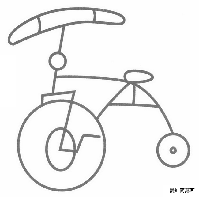 自行车简笔画分解步骤教程