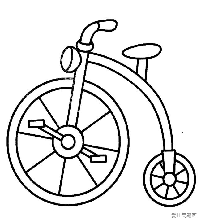 自行车简笔画图片