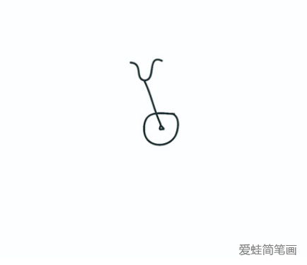 三轮自行车简笔画
