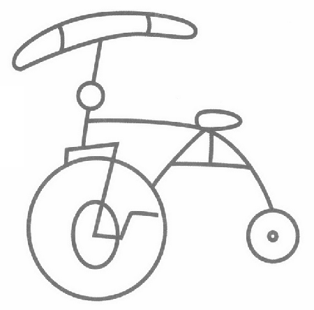自行车简笔画分解步骤教程