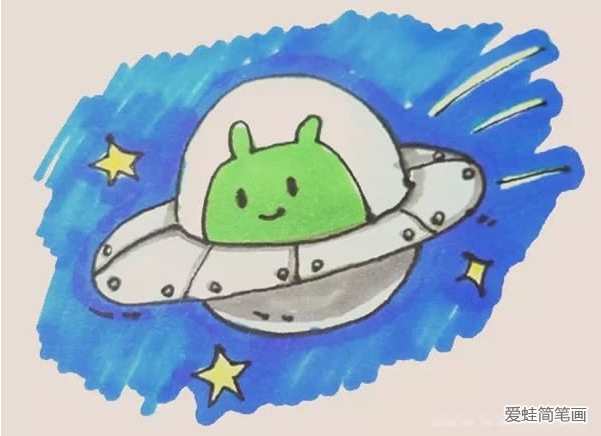 UFO外星人简笔画