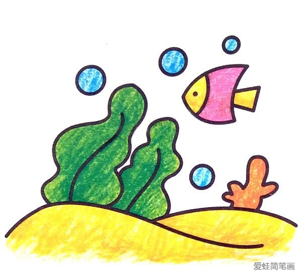 儿童海底世界简笔画