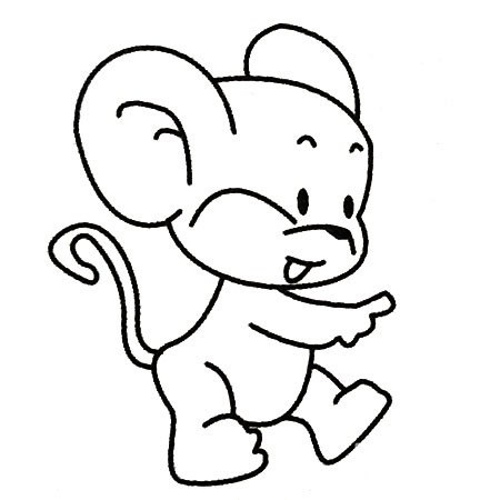 卡通老鼠简笔画