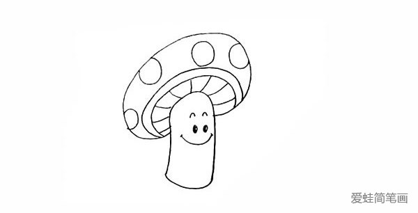 卡通蘑菇如何画