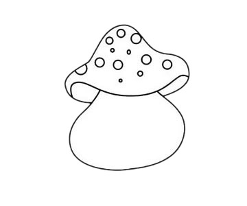可爱的蘑菇屋简笔画
