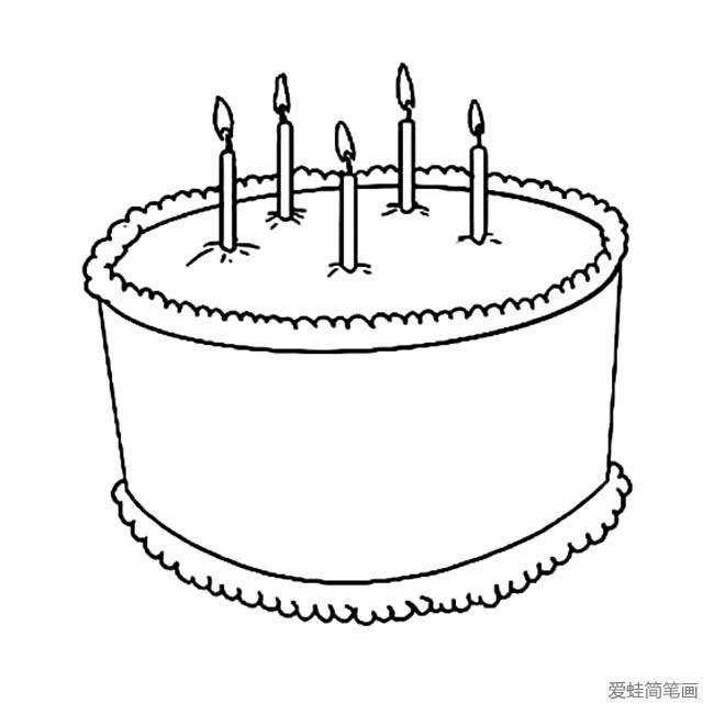 蛋糕简笔画
