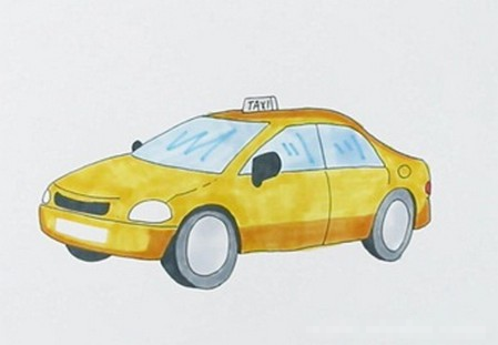 TAXI出租车如何画简单又漂亮