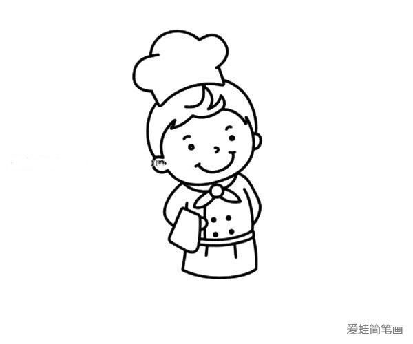 如何画厨师简笔画