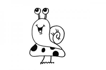 卡通蜗牛是怎么画的