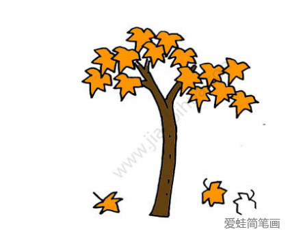 银杏树简笔画