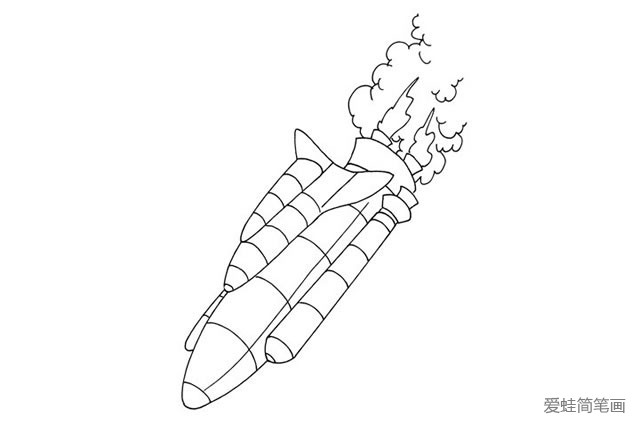 航天火箭简笔画