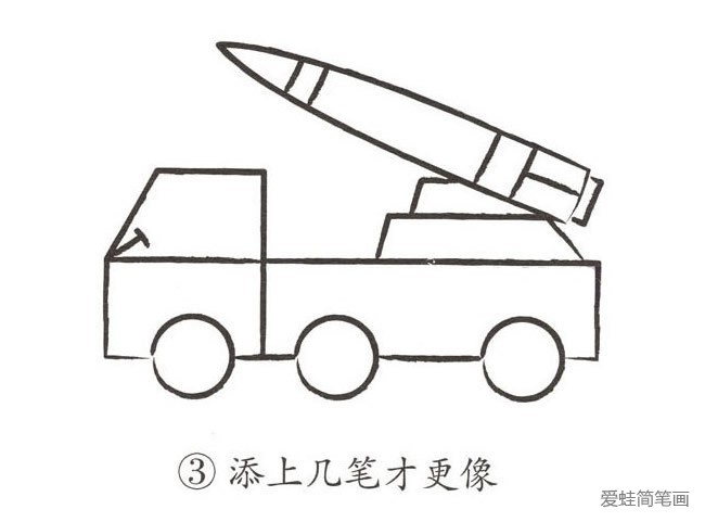 火箭车简笔画