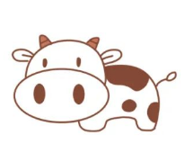 奶牛哞哞简笔画