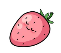 甜甜的草莓简笔画