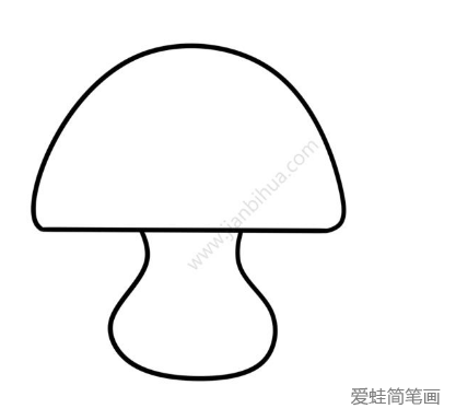 开心小蘑菇简笔画