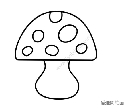 开心小蘑菇简笔画