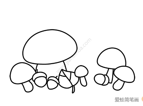 画蘑菇简笔画
