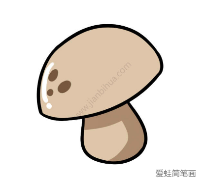 圆圆的大蘑菇简笔画
