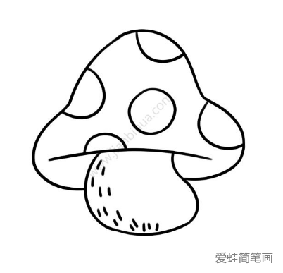 紫色的蘑菇简笔画
