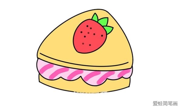 草莓三明治简笔画