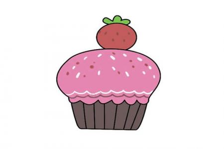 草莓蛋糕简笔画