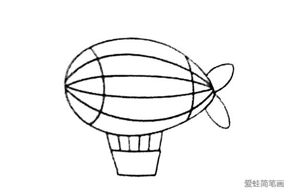 热气球飞行船简笔画