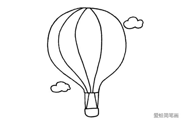 6款不同的热气球简笔画