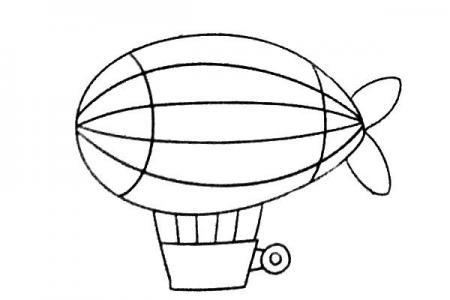 热气球飞行船简笔画