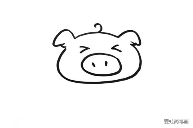 可爱的卡通小猪简笔画