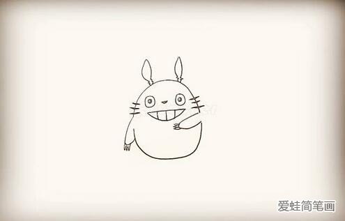 卡通龙猫简笔画