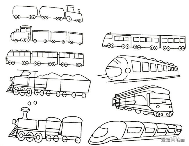 玩具火车如何画简笔画
