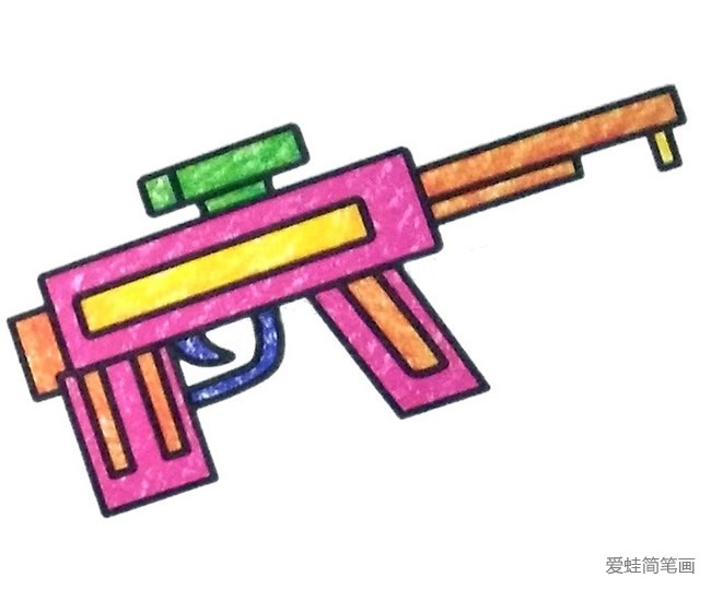 玩具冲锋枪简笔画