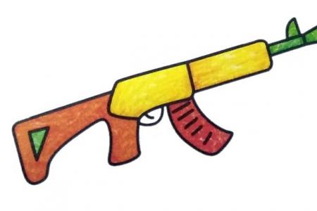 儿童玩具步枪简笔画