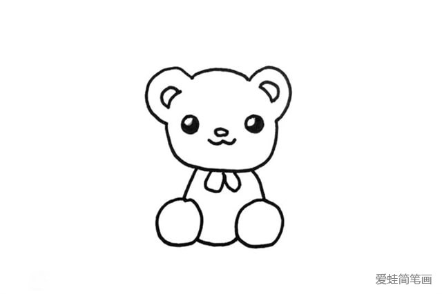 可爱小熊玩具简笔画